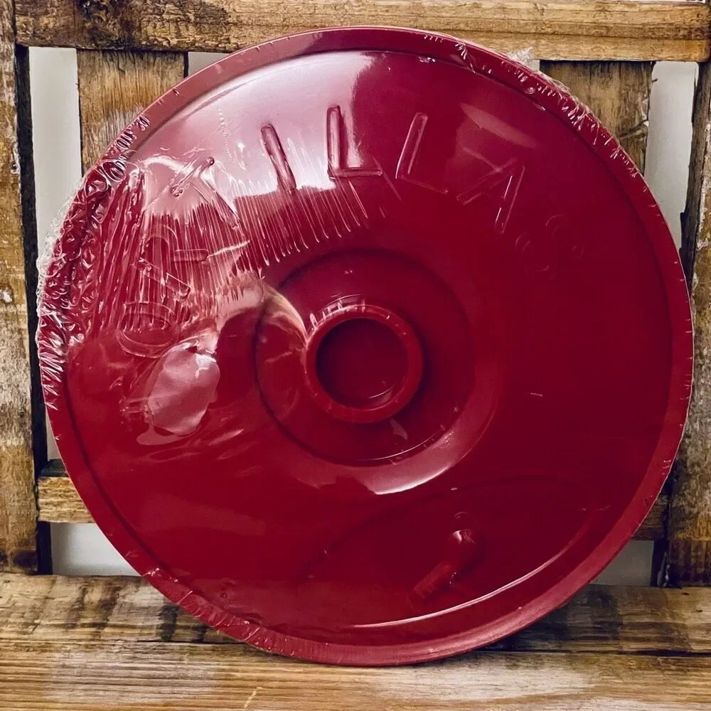 NWT Vasconia TORTILLAS Round Red Plastic Holder w/ lid for Pita bread Flatbread